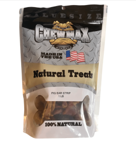 ChewMax Pet Products Piggy Strips Natural Chew Dog Treats, 1-lb bag