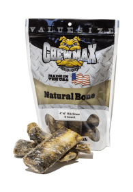 ChewMax Pet Products Rib Bone Natural Chew Dog Treats, 9 count